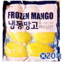 랜시 냉동망고 슬 500g x20개 요거트토핑 케이크토핑