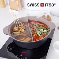 스위스1753 피노 인덕션 세라믹 반반냄비(28cm) made in korea